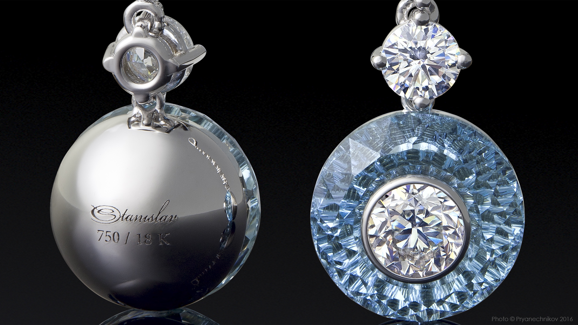 Рекламное фото ювелирных изделий с драгоценными камнями и бриллиантами