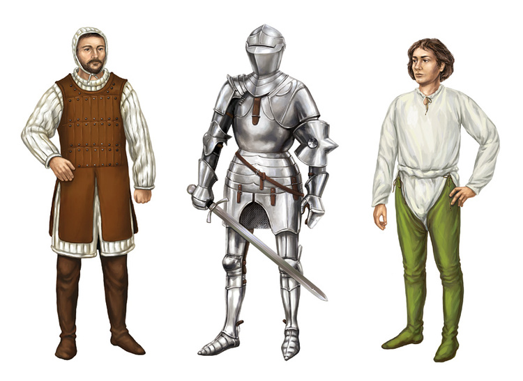 Cредневековые одежды.