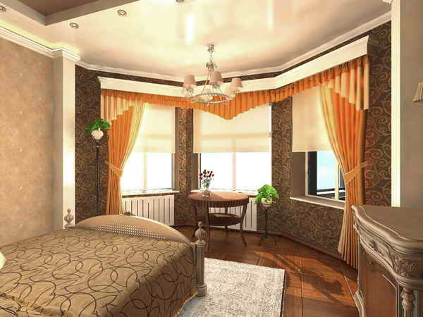 Дизайн-проект жилого дома (спальня)