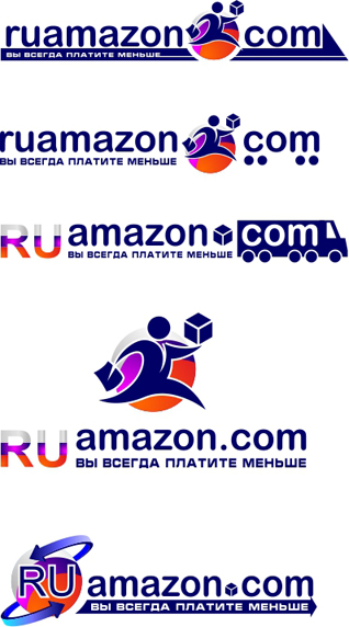 Варианты логотипа магазина RUamazon.com