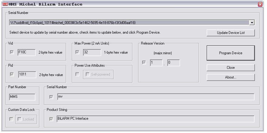 MMS BiLARM Interface