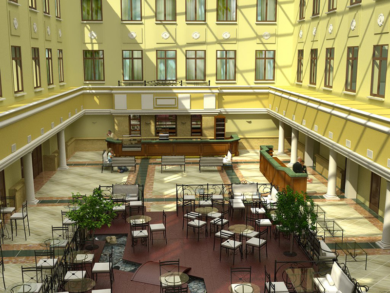 Внутренних холл Мариотт-отеля