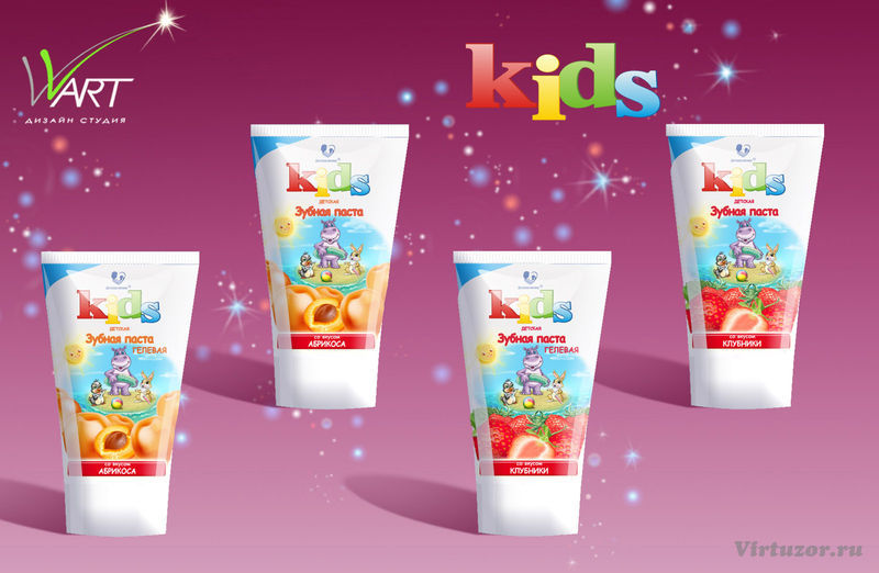 Разработка линейки детской зубной пасты &quot;kids&quot;
