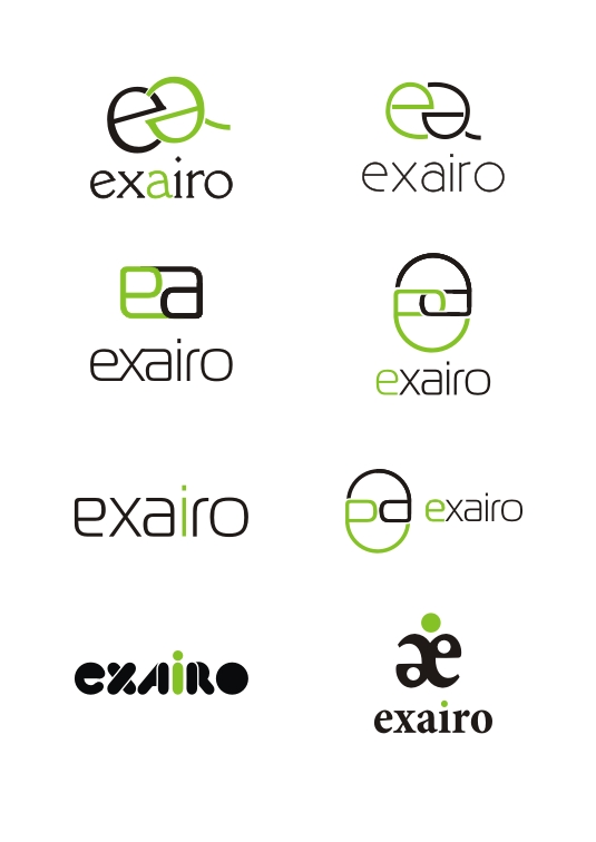 Варианты логотипа для компании Exairo