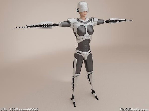 3D Model Female Cyborg