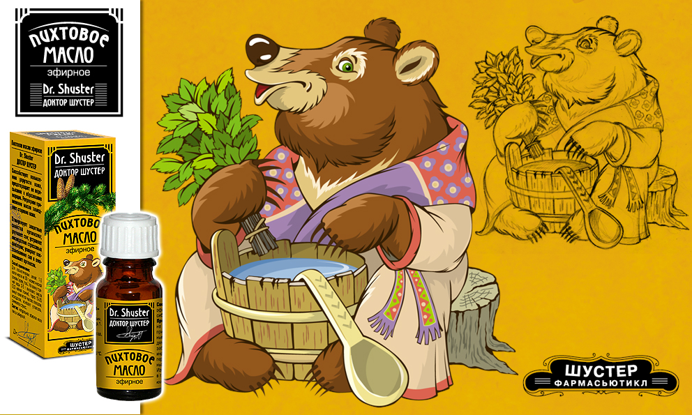медведь для упаковки пихтового масла