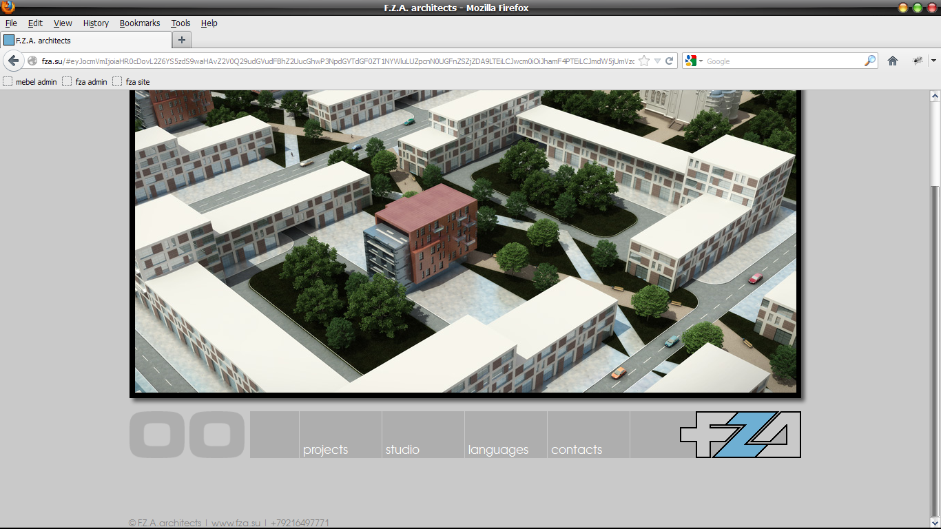 FZA - сайт архитектектрной студии