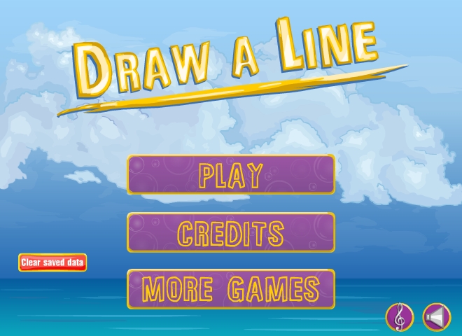 Экран меню для игры &quot;Draw a Line&quot; 01