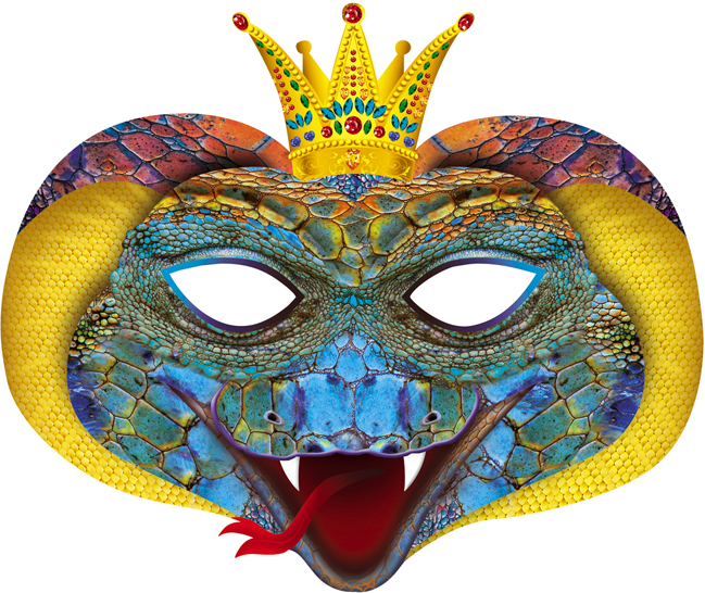 новогодняя маска змей год 2013