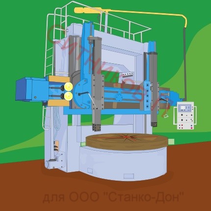 Станок в векторе