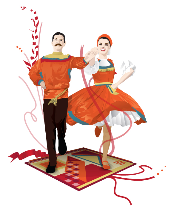 illustration for russian ballet web-site