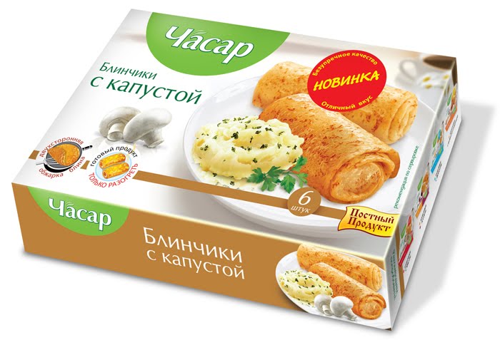 упаковка блинчиков с грибами и картофелем