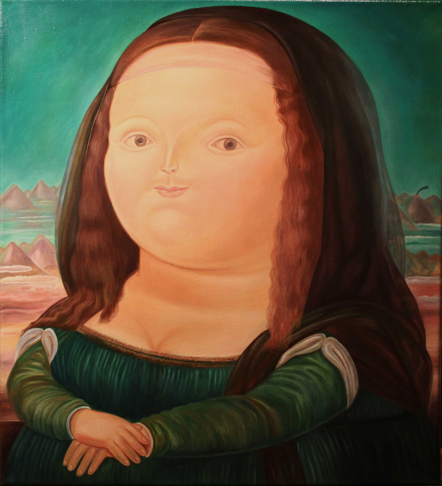 Копия картины художника Фернандо Ботеро "Mona-Lisa"
