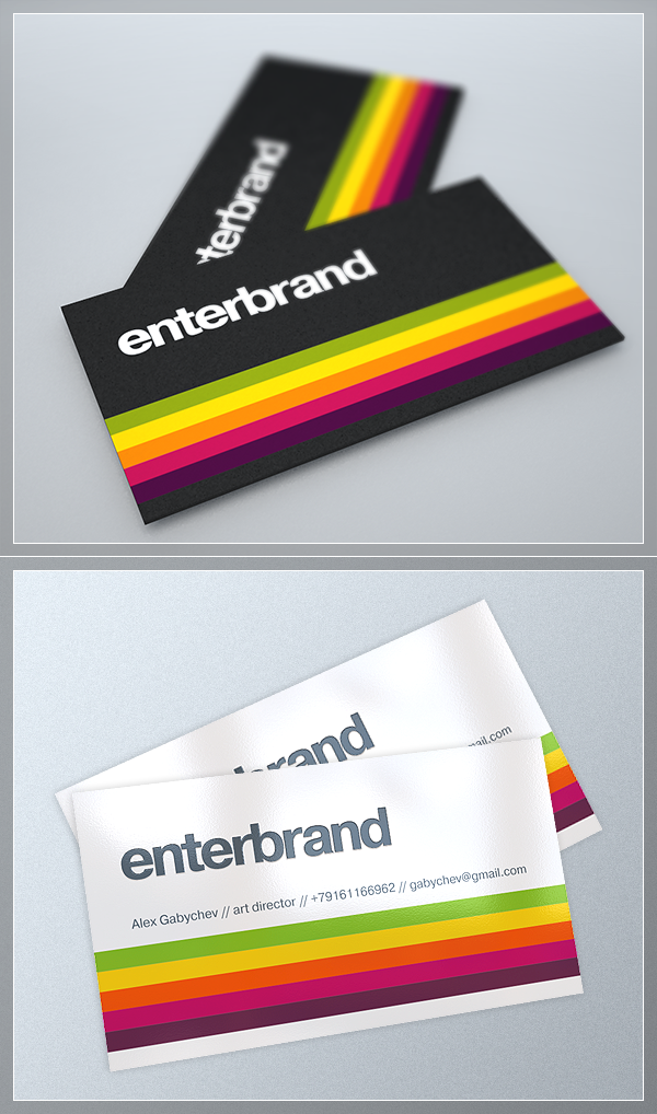 Визитки сотрудникам enterbrand