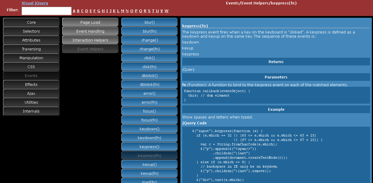 Visual jQuery