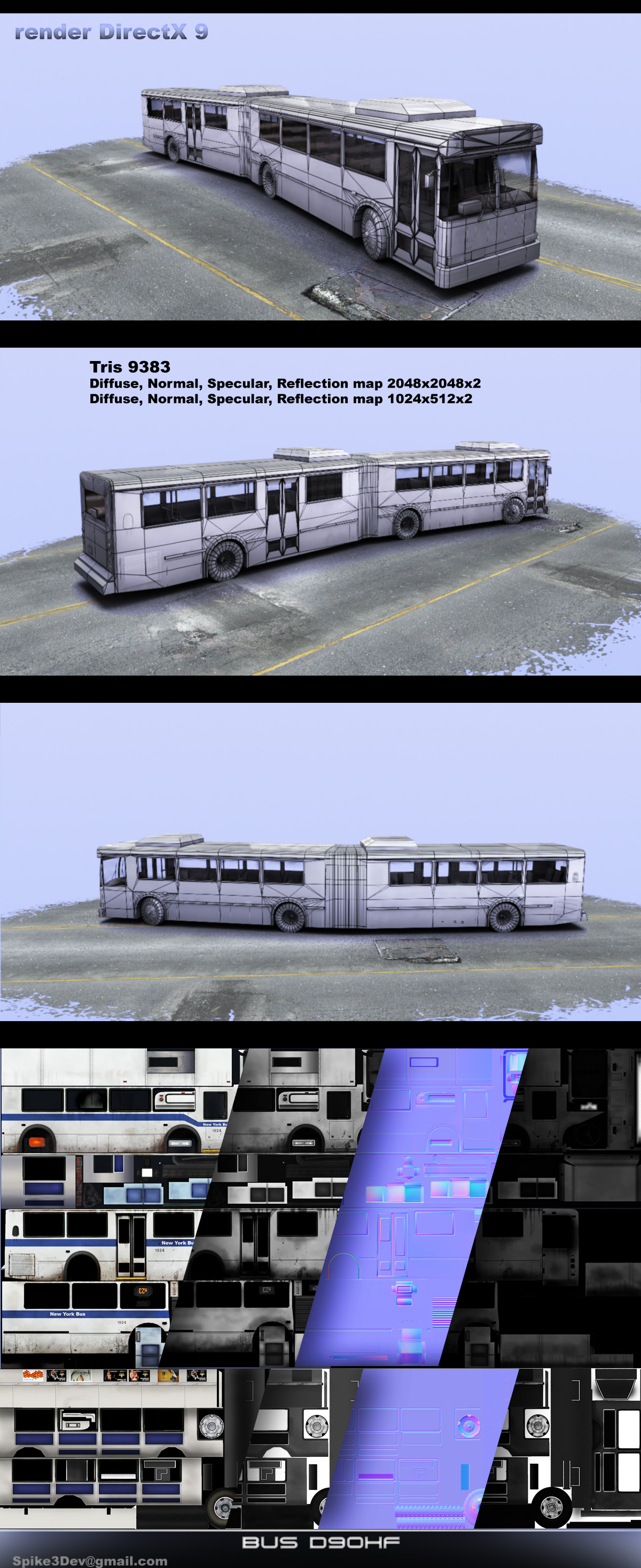 Bus D90HF (wireframe)