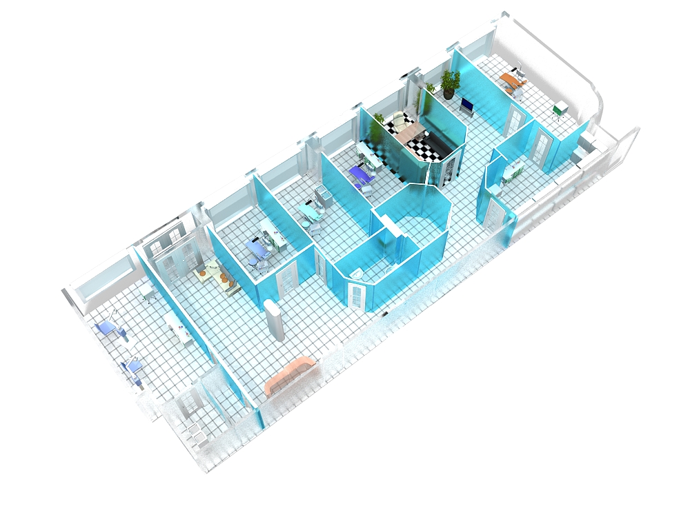 Схематичная визуалиция частной стомат. поликлинники.