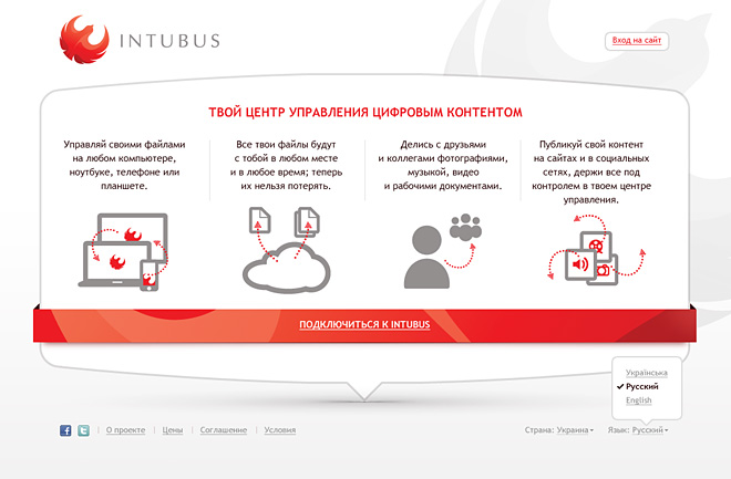 Дизайн сайта «Intubus»