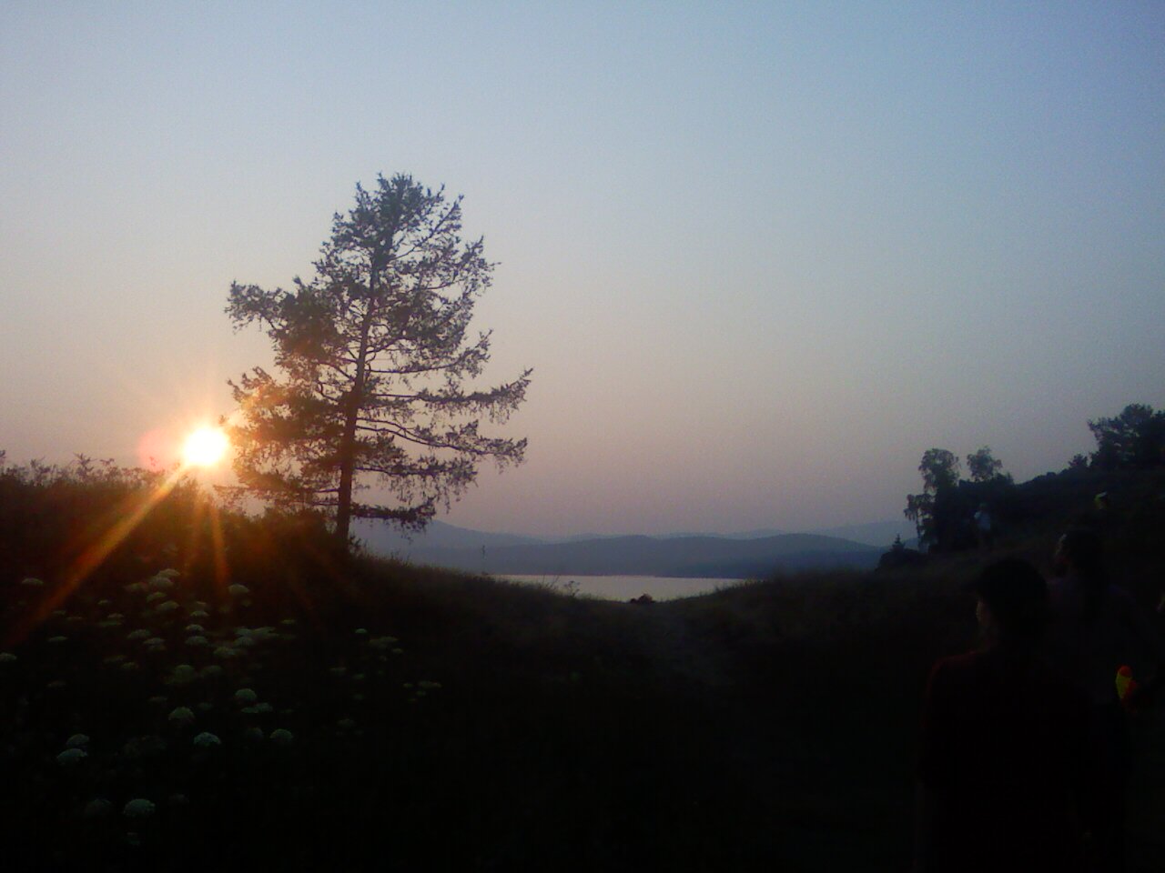 Закат на озере Тургояк.