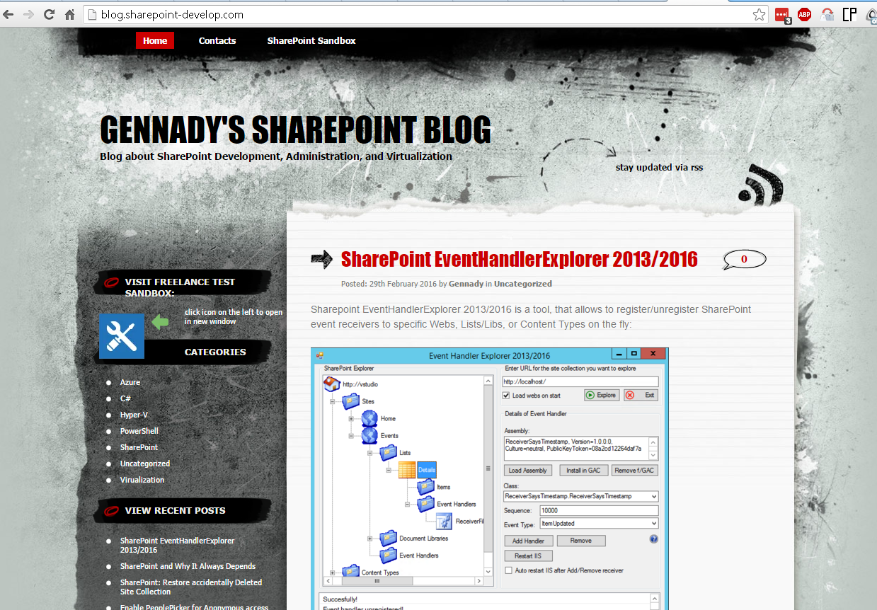 Блог и виртуализации и разработке под SharePoint 2007/2010/2013