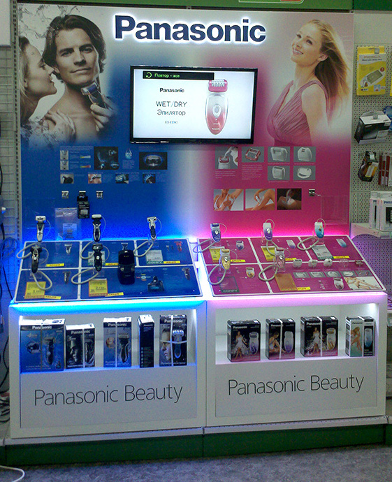 стенд Panasonic Beauty • реклама на местах продаж