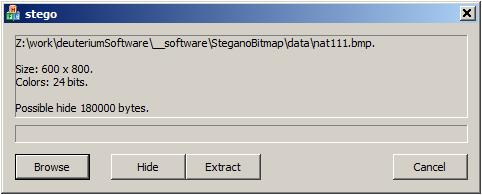 SteganoBitmap - сокрытие данных в bmp