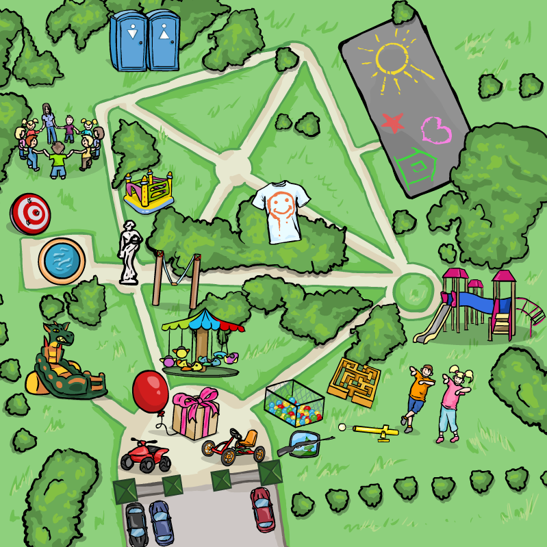 Карта для детского парка атракционов &quot;Подворье&quot;