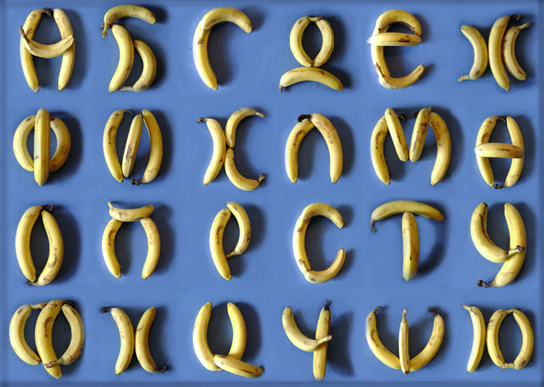 Банановый шрифт