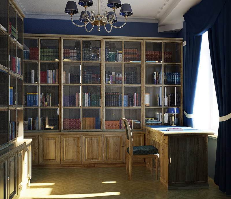 Квартира на Петрозаводской. Кабинет-библиотека.