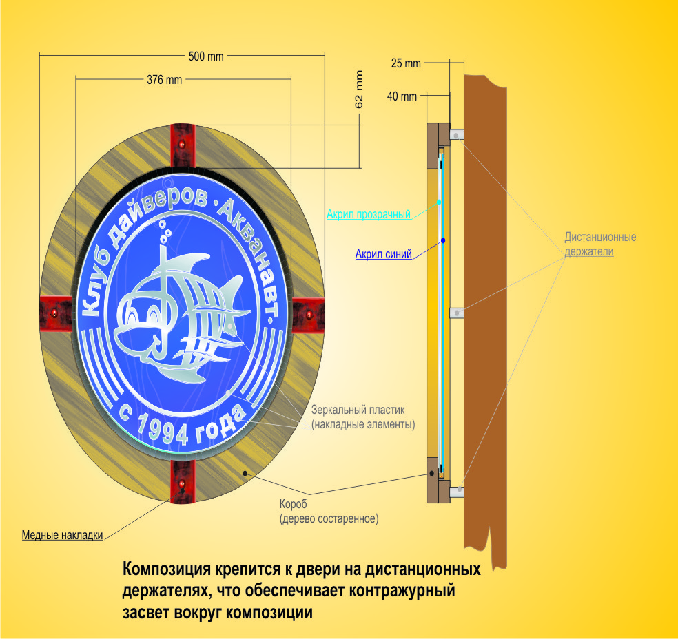 Вывеска световая &quot;Акванафт&quot;