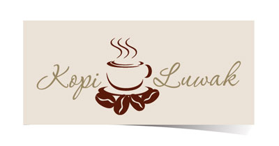 Kopi Luwak лого для кофейни (вариант 2)