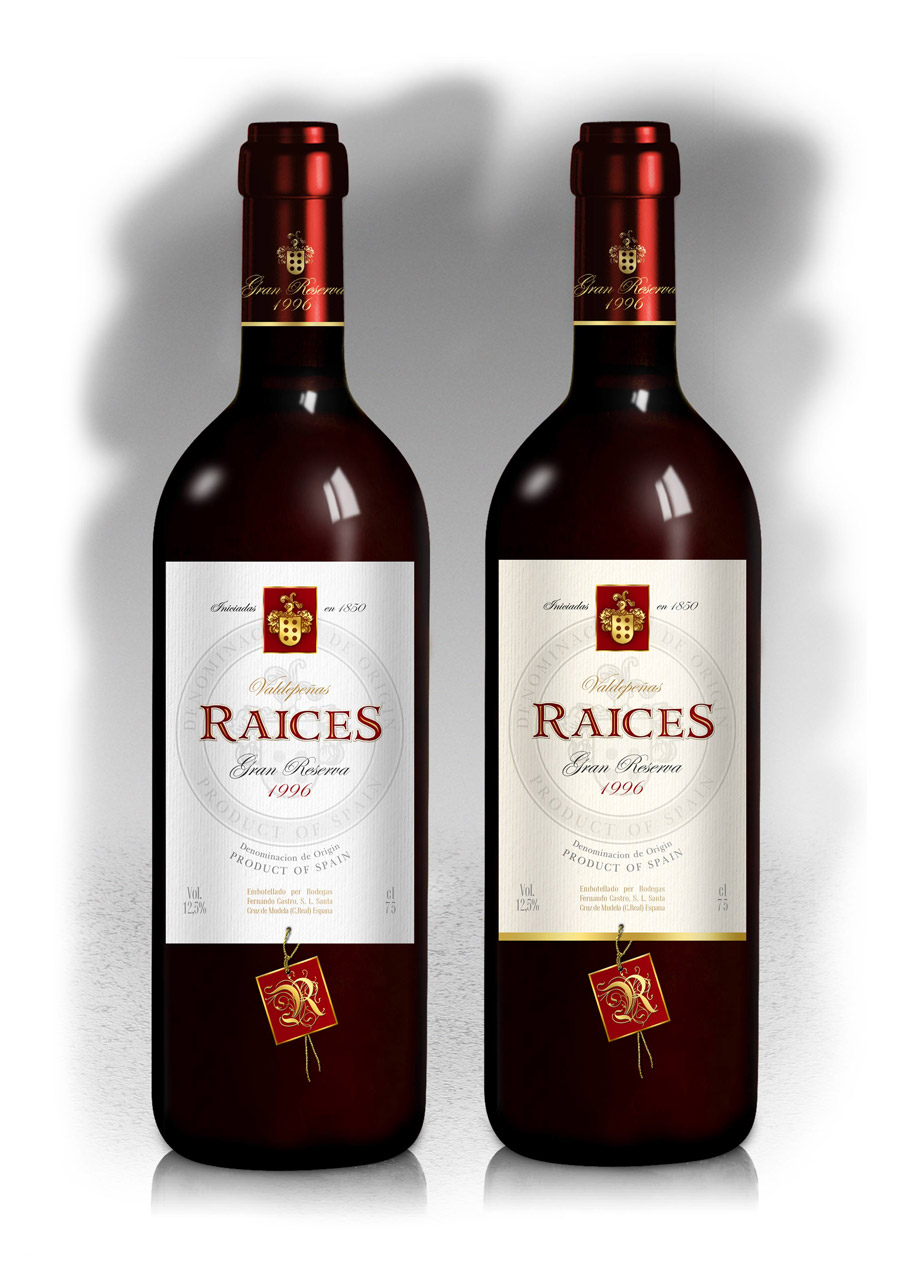 Этикетка вина Raices (Испания)