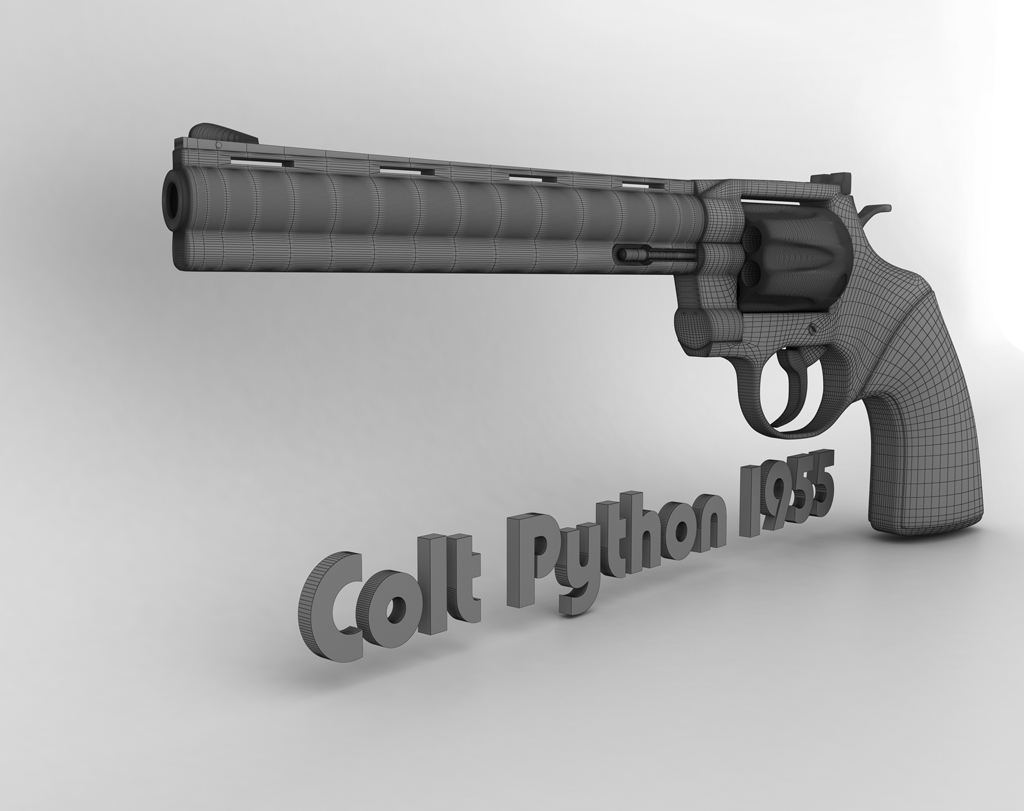 3д модель colt python 1955