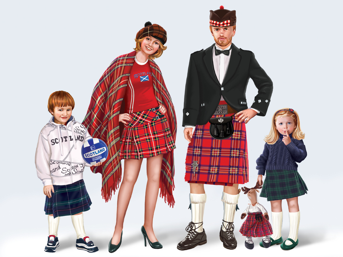 Шотландская семья