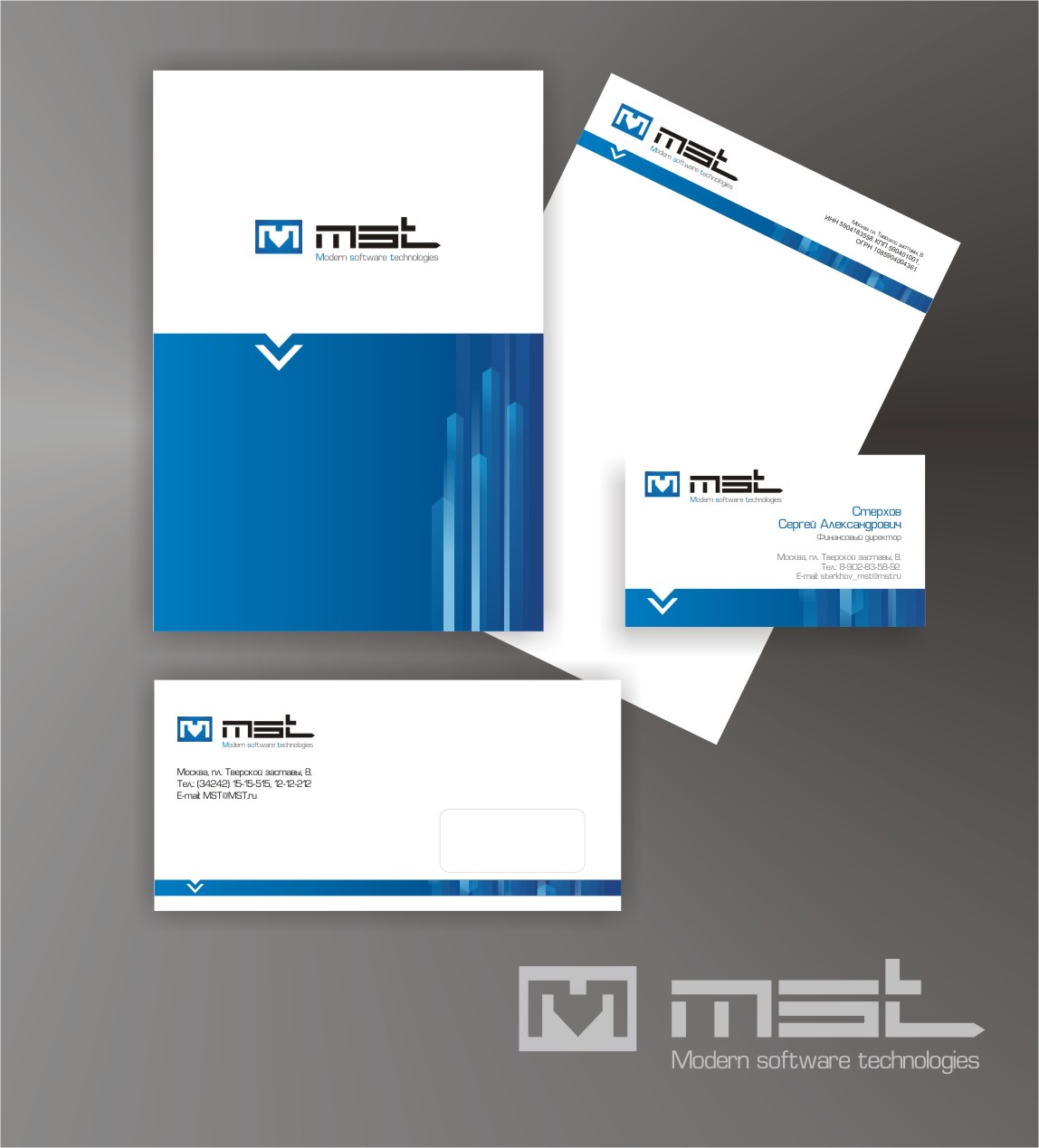 Разработка логотипа и деловой документации для &quot;MST&quot;