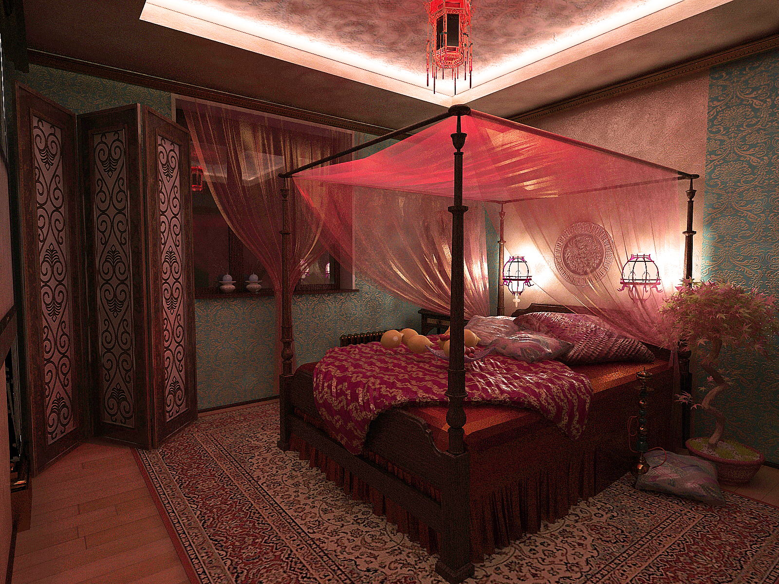 Спальня в арабском стиле_вечер