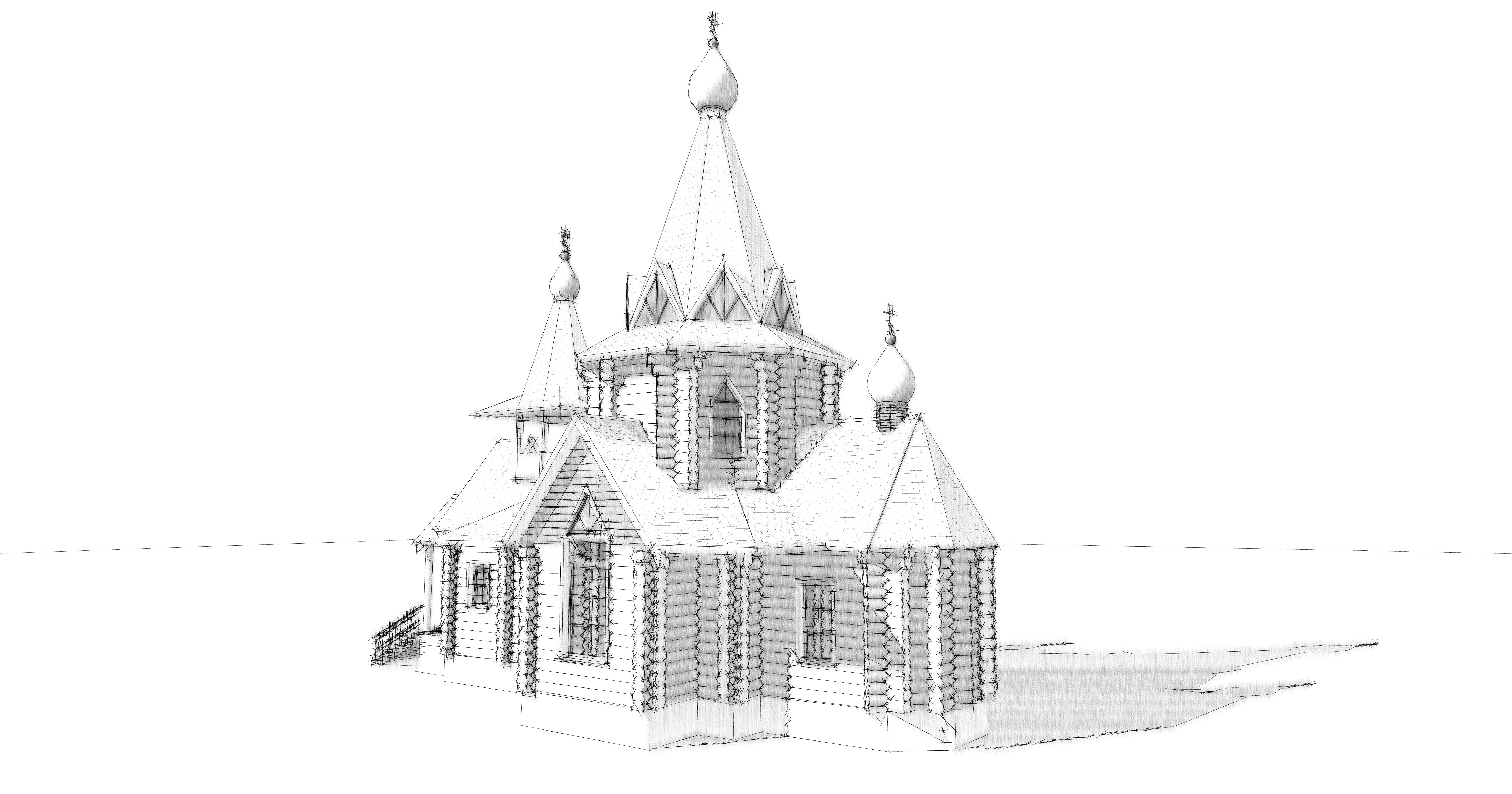 3D модель храма, г.Москва