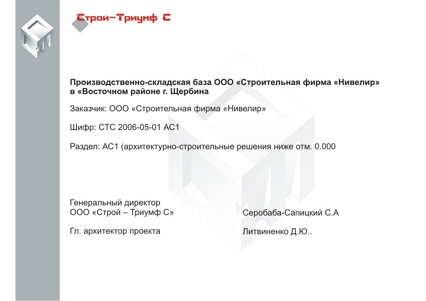 Фирменный стиль для проектной организации &quot;Строй-Триумф&quot;