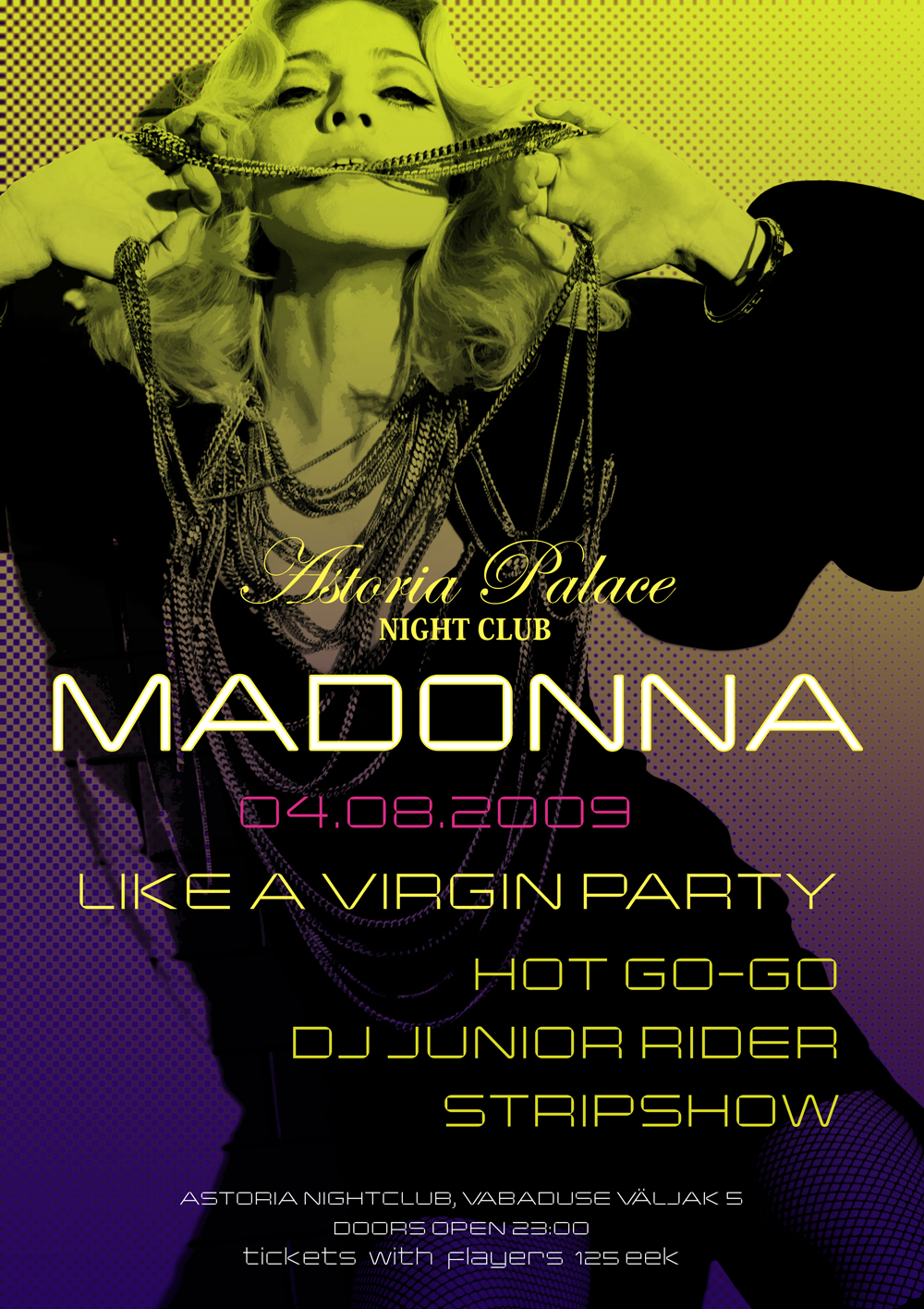 Плакат для афтер-пати Мадонны