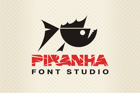Логотип дизайн-студии &quot;Piranha Font Studio&quot;
