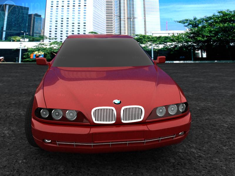 Модель BMW пятой серии (вид спереди)