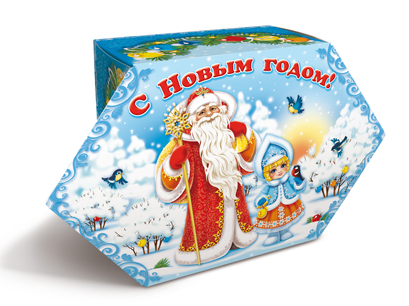 Коробка Конфета_Дед Мороз и Снегурочка
