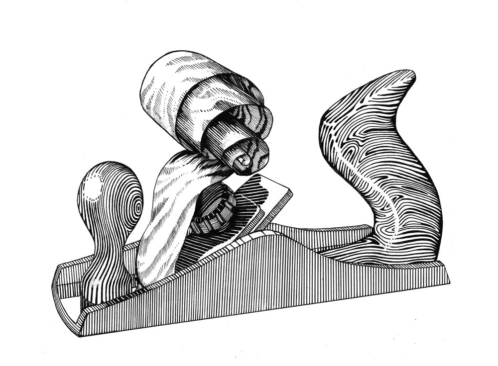 Рубанок (иллюстрация в журнал)