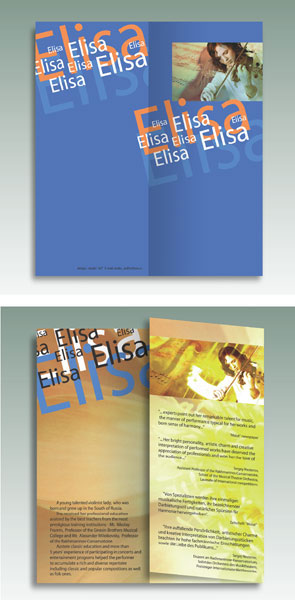 буклет для музыкальной группы Elisa