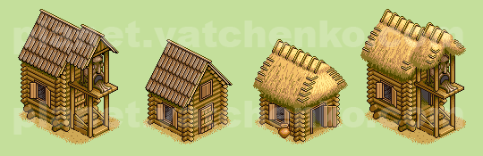 деревянные домики и ратуши