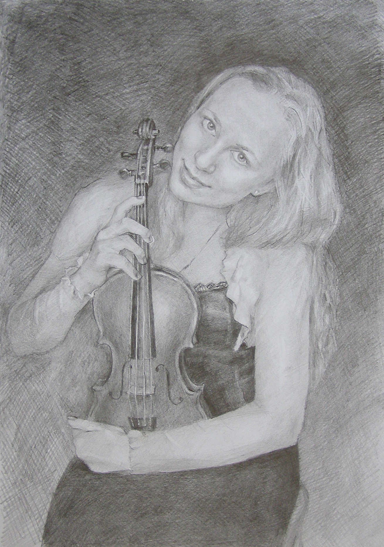 Портрет девушки со скрипкой