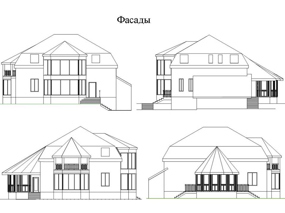 Коттедж. Фасады