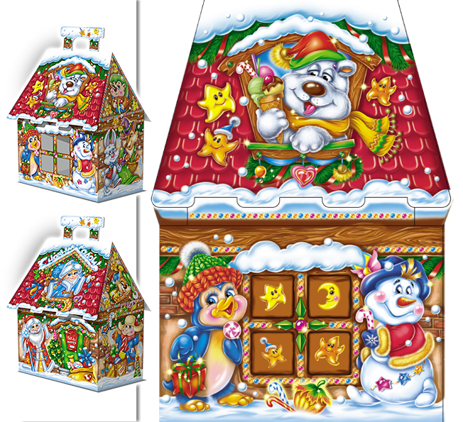 новогодняя упаковка Дом Деда Мороза (1)