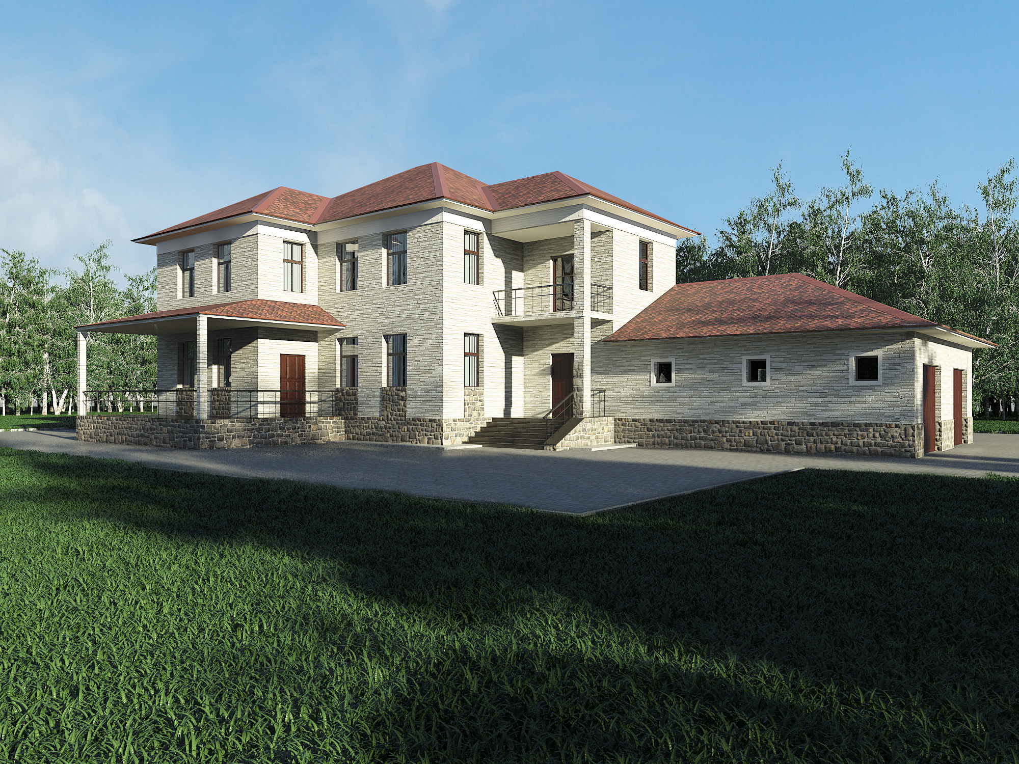 3D визуализация проекта частного дома