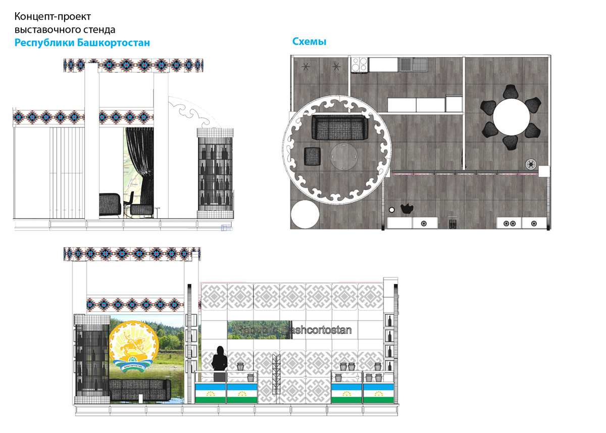 Концепт стенда республики Башкортостан